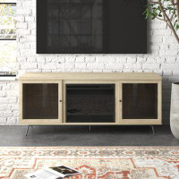 Steelside™ Odell TV Stand for TVs up to 70" with Electric Fireplace Included