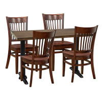 Restaurant Furniture by Barn Furniture 4 - Person Poplar Solid Wood Dining Set
