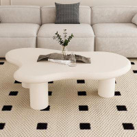 Brayden Studio gorgeous curves Creamy Cloud Shaped Coffee Table
