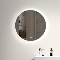 Ivy Bronx 32" Modern Led Backlit Bathroom Mirror, Diffused Soft Light, Defogging Function, Adjustable Light Brightness A