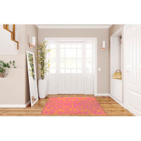 Canora Grey BETHANY BOHO TANGERINE Indoor Floor Mat By Bungalow Rose
