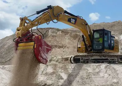 Rotostar Soil Screener for 20-30 ton excavator.