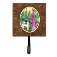 Caroline's Treasures Lady with Her Norwegian Elkhound Leash Holder and Wall Hook