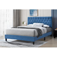 Red Barrel Studio New York Bed (queen) (fabric Blue)