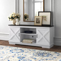Laurel Foundry Modern Farmhouse Altizer Farmhouse Console TV Stand with Double Barn Doors for TVs up to 65"