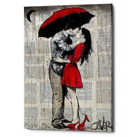 Epic Graffiti Epic Graffiti 'Red Rainy Love' By Loui Jover, Canvas Wall Art