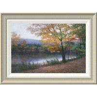 Global Gallery 'Golden Autumn' by Diane Romanello Framed Painting Print