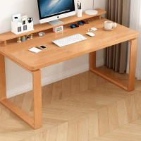 Hokku Designs 55.12" Cherry wood colour Rectangular Solid Wood desks