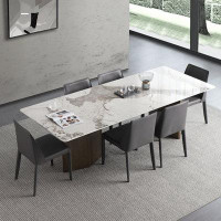 STAR BANNER Italian Modern Light Luxury Simple Rectangular Dining Table And Chair Combination