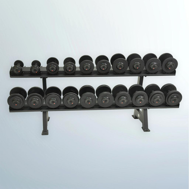 FREE SHIPPING CODE IS eSPORT PRO-STEEL 10 PAIRS DUMBBELL SET WITH PRO-RACK COMMERCIAL in Exercise Equipment - Image 2