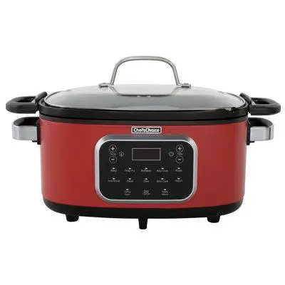 The Chef'sChoice 12-in-1 Multi-Cooker is versatility at its best! This 6-quart multi-cooker features...