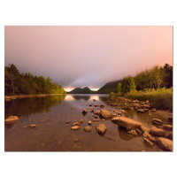 Made in Canada - Design Art Jordan Pond in Acadia Park - Wrapped Canvas Photograph Print