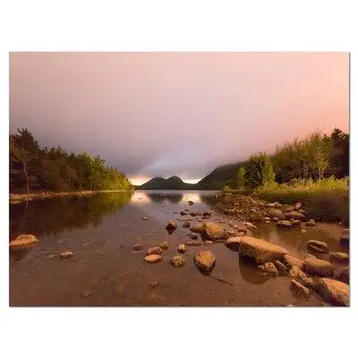 Made in Canada - Design Art Jordan Pond in Acadia Park - Wrapped Canvas Photograph Print
