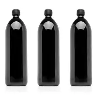 Infinity Jars 1 Litre Round Glass Bottle 3-Pack