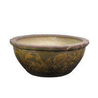 DYAG East Asian Classic Glazed Earthenware Pot Planter