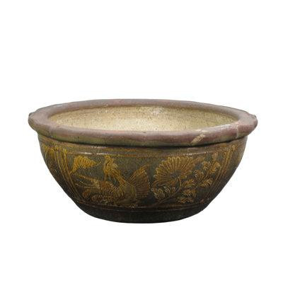 DYAG East Asian Classic Glazed Earthenware Pot Planter in Patio & Garden Furniture