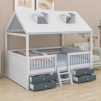 Everly Quinn Full Size Wood Bed House Bed Frame