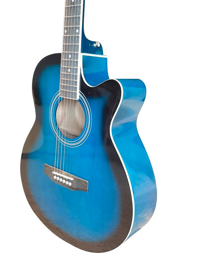 Free Shipping! Acoustic Guitar for beginners, Students 40 inch Full Size Blue SPS378 in Guitars - Image 2