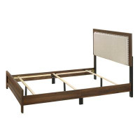 Saflon Laure Fabric Upholstered Panel Bed