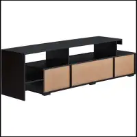 Ivy Bronx ON-TREND Modern Style 16-coloured LED Lights TV Cabinet,  UV High Gloss Surface Entertainment Centre