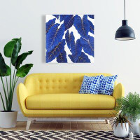 Made in Canada - Bay Isle Home™ 'Tropical Leaves' Oil Painting Print on Wrapped Canvas
