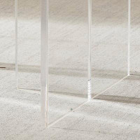 Hokku Designs Rock sheet acrylic small rectangular dining table
