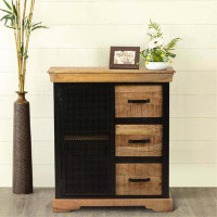 Loon Peak Metal Frame Office Cabinet With 3 Drawers