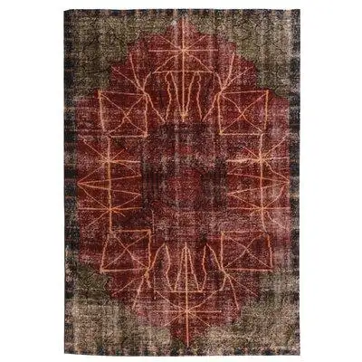 Foundry Select Floral Hand-Knotted Wool Red Area Rug