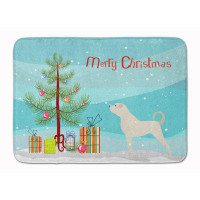 The Holiday Aisle® Anatolian Shepherd Merry Christmas Tree Memory Foam Bath Rug