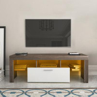 Ivy Bronx TV Stand With LED RGB Lights,Flat Screen TV Cabinet, Gaming Consoles - In Lounge Room, Living Room And Bedroom