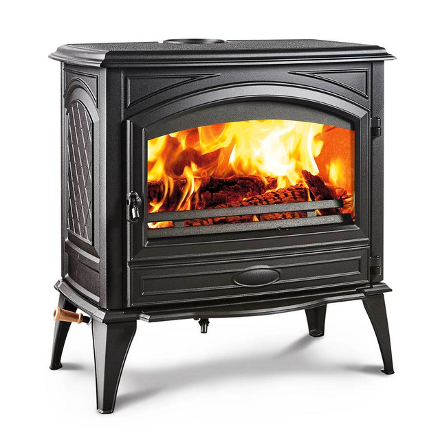 W76 Wood Stove With Cast Iron Door, Black Colour Finish in Fireplace & Firewood - Image 2