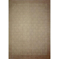 Isabelline One-of-a-Kind Romona Hand-Knotted Beige 10' x 14' Wool Area Rug