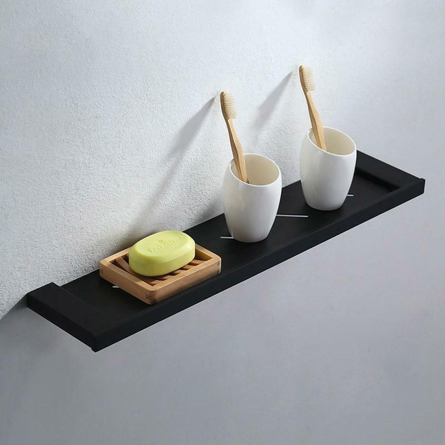 Bathroom Accessories - Matte Black ( Wall Mounted Shelf, Towel Ring, Towel Bar or Toilet Paper Holder with Cover ) in Bathwares - Image 3