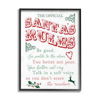 Stupell Industries Official Santa's Rules Christmas at-286