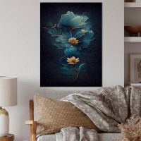 Red Barrel Studio Chinese Blue And White Flowers III - Floral Wood Wall Art - Natural Pine Wood