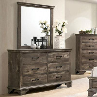 Millwood Pines Blodget 6-drawer Dresser With Mirror