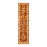 The Twillery Co. One-of-a-Kind Hand-Knotted New Age Runner Wool Area Rug in Orange