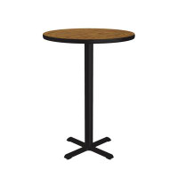 Correll, Inc. Correll 24 Round, 42 High Café Bistro & Break Room Table, Standing, Barstool Height, Medium Oak Thermal La