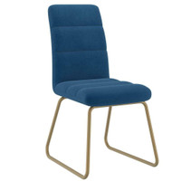 Summer Sale!! Contemporary Styling, Velvet Upholstery, Aged Gold Base Dining Chairs