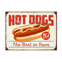 Trinx Hot Dogs Best in Town by RetroPlanet - Wrapped Canvas Print