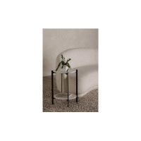 AllModern Blanche Marble Top End Table with Storage