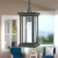 Darby Home Co Samanda Black 1 -Bulb 15.25" H Outdoor Hanging Lantern