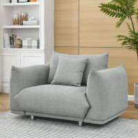 Red Barrel Studio 50.75" One-seat sofa upholstered armchair single sofa with 1pillow