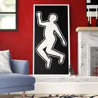 The Holiday Aisle® 'Crime Scene Body Silhouette' - Hanging Décor Print on Plastic/Acrylic