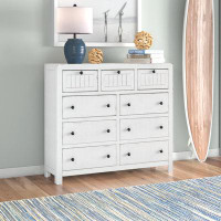 Beachcrest Home Summersville 9 Drawer 54'' W Solid Wood Dresser