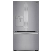 LG 36" 29 Cu. Ft. French Door Refrigerator with Water Dispenser (LRFWS2906V) - Platinum Silver Steel