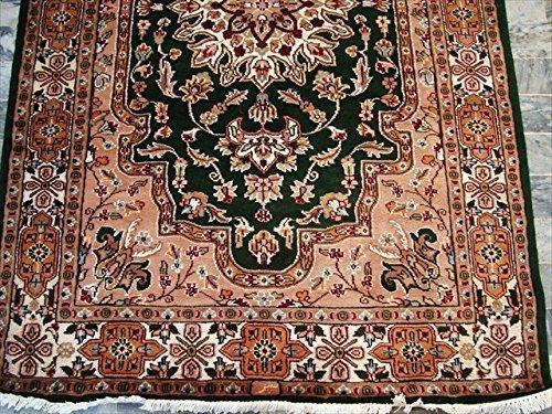 Royal Green Kasha Floral Medallion Hand Knotted Area Rug Wool Silk Carpet (6 X 4)' in Rugs, Carpets & Runners - Image 4