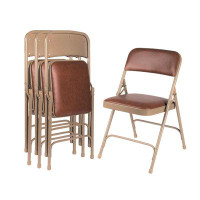 Hampden Furnishings Hampden Furnishings Bernadine Vinyl Office Folding Chair Set of 4