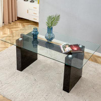 Ebullient Dining Table with Glass Top