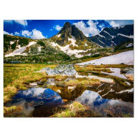 Design Art Stunning Mountains in Rila Lakes District Landscape Photographic Print on Wrapped Canvas